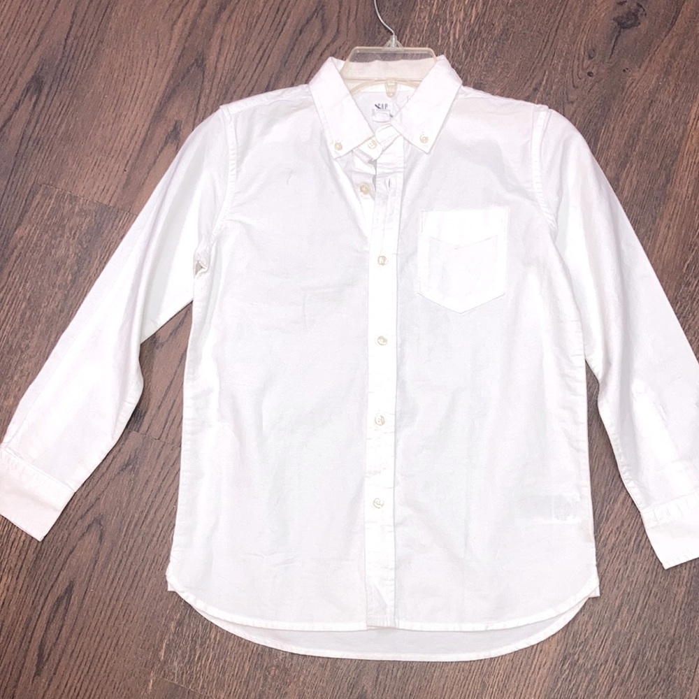 Gap Boys White Button Down Shirt
